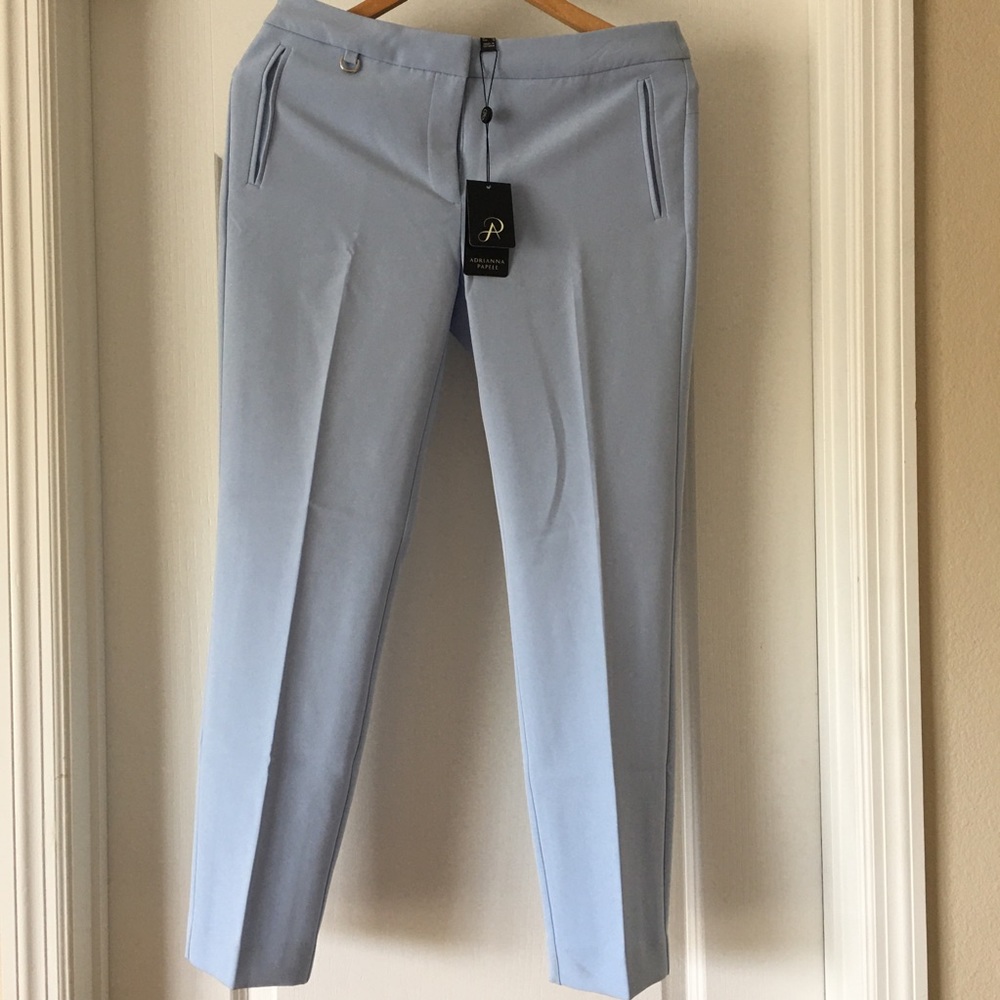Adrianna Papell Women's Pants Size 6 Silver Sky